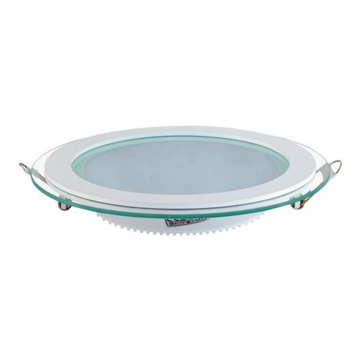 Infälld LED downlight glas 15W Ø165mm - Clara-15 Elegant infälld LED downlight glas 15W Clara-15 med glasram och gjuten aluminiumbaksida från Horoz Elektrik för Ø165mm takhål