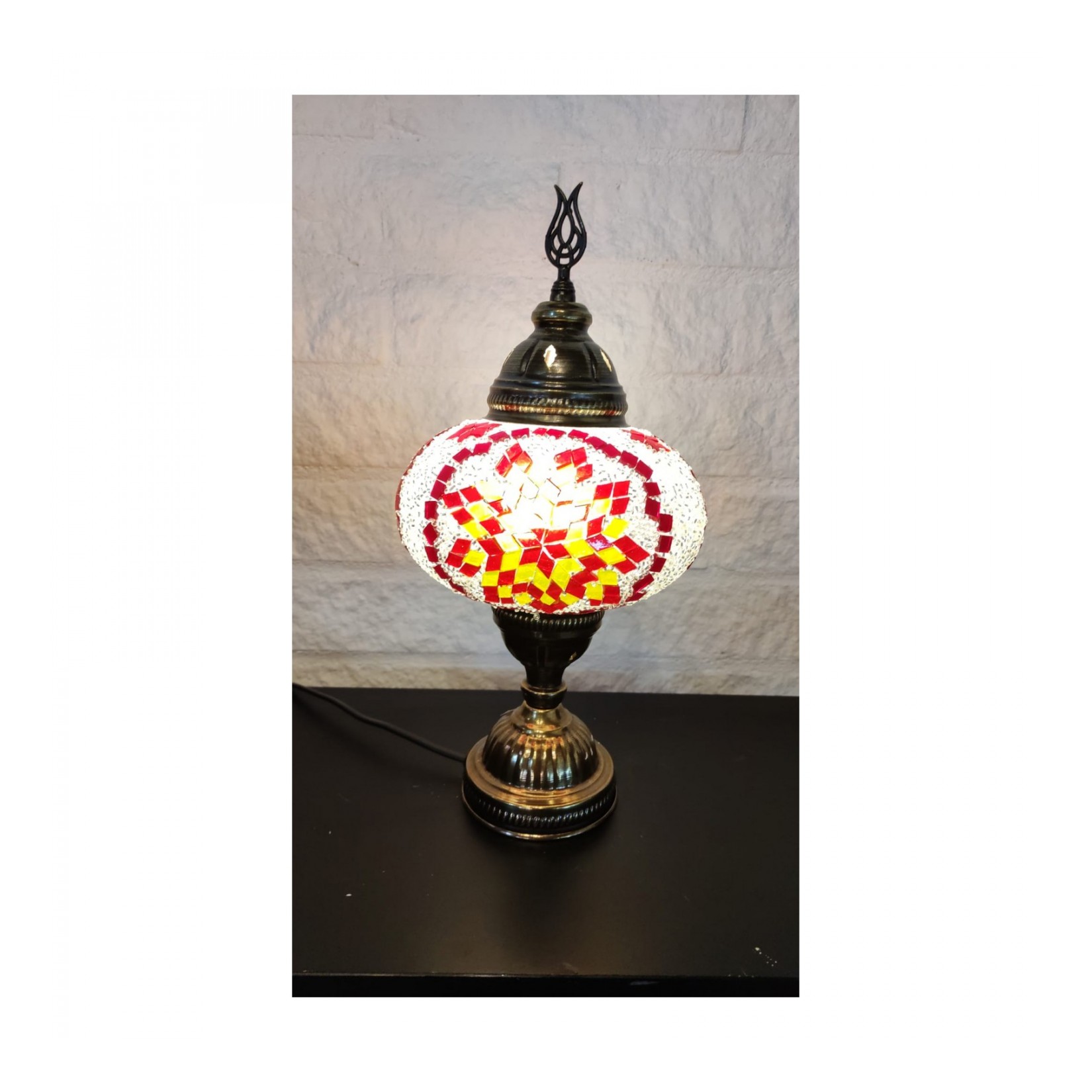 Turkiska Mosaik Handgjorda Österländsk Stil - Bordslampa – Nr. 3 Turkisk mosaik bordslampa