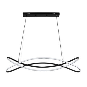 Monarch dimbar LED taklampa 100W svart med fjärrkontroll och modern 3CCT belysning