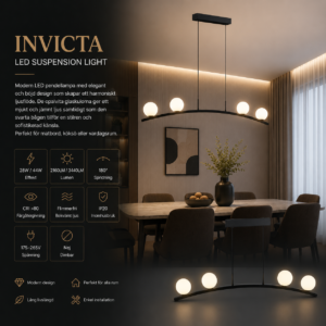 LED suspension light dimbar 4000K modern taklampa 28W 44W